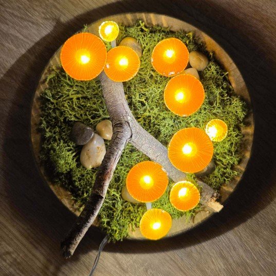 Narancs gombás hangulatlámpa - Image 3