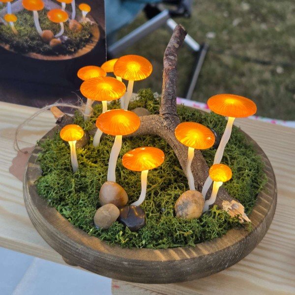 Narancs gombás hangulatlámpa - Image 5